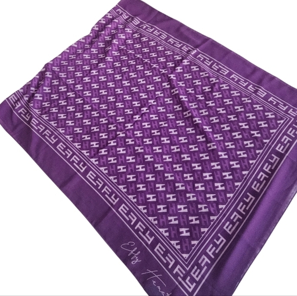 Effy Hematian Rectangle Purple Designer Scarf - Picture 5 of 7